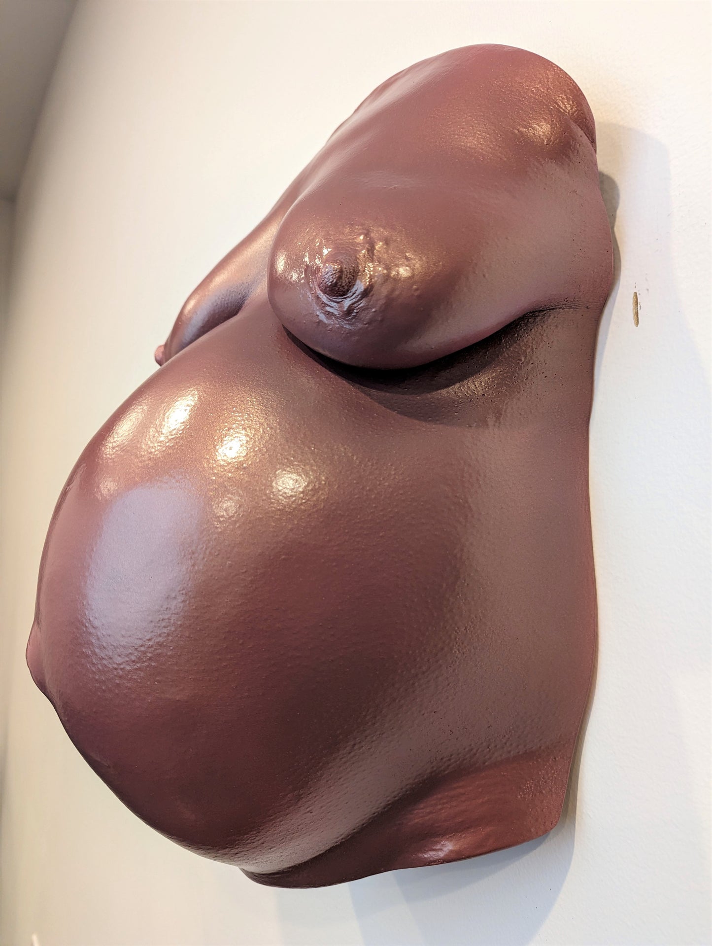 Hyper-realistic Sculpture of a Life Size Female (Courtney) Pregnant Torso